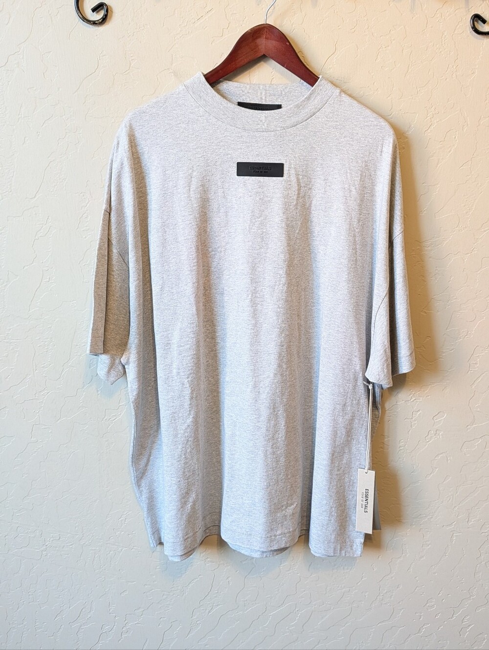 NWT Essentials Fear of God Oversized Crewneck Heathered Grey Tee
